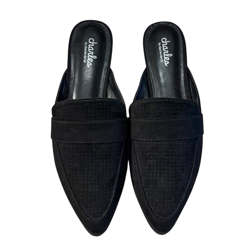 Charles by Charles David Leather Perforated Mules - Picture 5 of 7